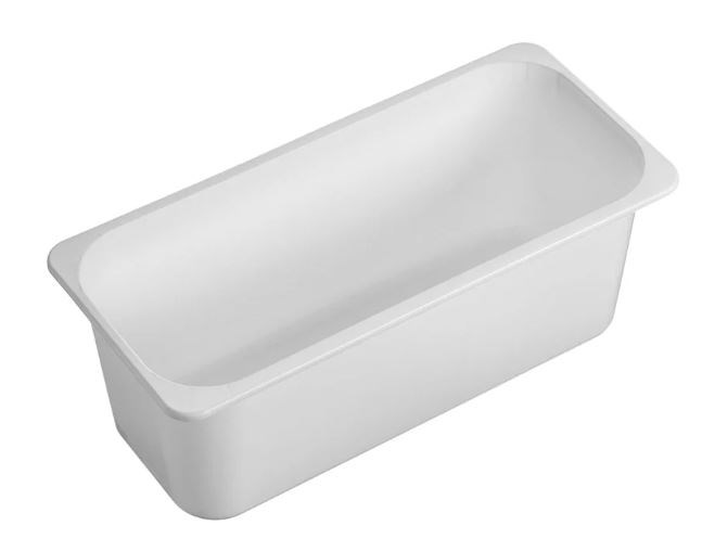 5L WHITE FREEZER GRADE RECTANGLE TUB 25/PK-75/CTN